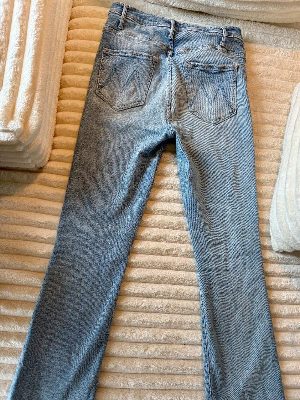 MOTHER The Hustler Ankle Fray Jeans Size 27 High Rise Premium Denim